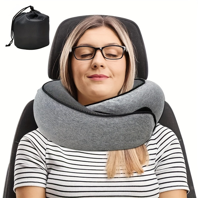 Ergonomic Memory Foam Pillow With Carry Bag