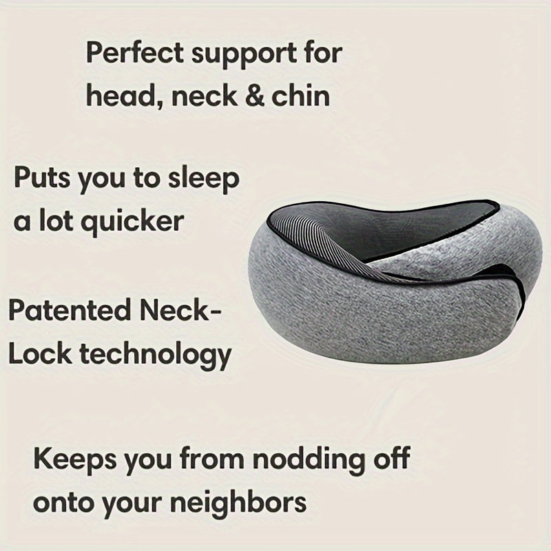 Ergonomic Memory Foam Pillow With Carry Bag