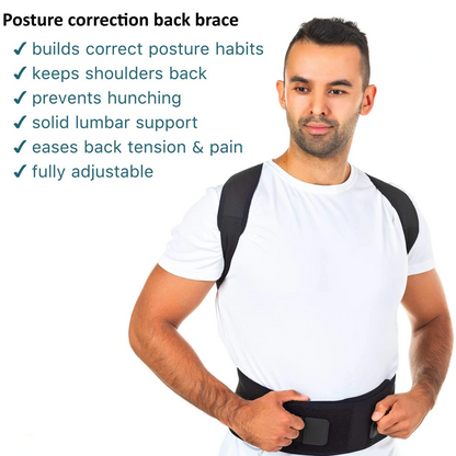 Posture Corrector Support Magnetic Back Shoulder Brace Belt Band For