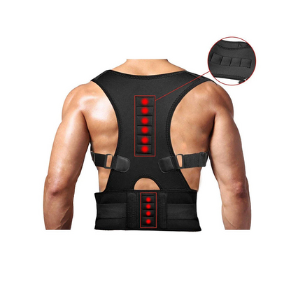 Posture Corrector Support Magnetic Back Shoulder Brace Belt Band For