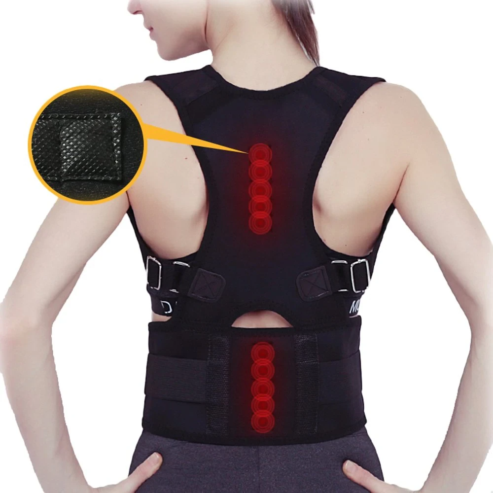 Posture Corrector Support Magnetic Back Shoulder Brace Belt Band For