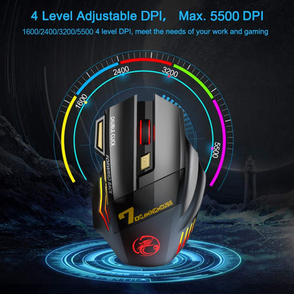 Bluetooth Wireless Silent Ergonomic Gaming Mouse